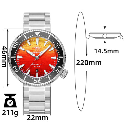 ★Saldi Anniversario★Orologio subacqueo Addiesdive da 46 mm in stile hockey, movimento automatico giapponese AD2526