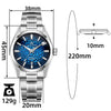 AddiesKIN Orologio da uomo K003 con quadrante effetto ghiaccio crepato, 38 mm, movimento Miyota 9015