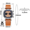 ADDIESDIVE Panda BB Cronografo Retro Orologio da uomo 38mm Orologio al Quarzo, AD2037