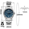 ADDIESDIVE Orologio automatico in cristallo di zaffiro da 39 mm Orologio da campo AD2074