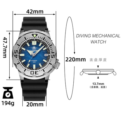 ★Speciali settimanali★ADDIESDIVE Orologio Subacqueo OceanMonster AD2047