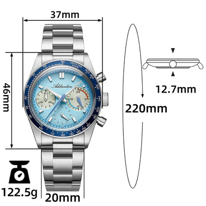 🔥SALDI D'AUTUNNO 🔥 Orologio cronografo al quarzo ADDIESDIVE 37 mm VK63 da corsa AD2539