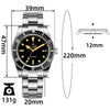 ADDIESDIVE Orologio al Quarzo da 39 mm con Lunetta Girevole Bidirezionale AD2072