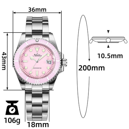 Addies Orologio al quarzo Luxury in acciaio inossidabile AW25902