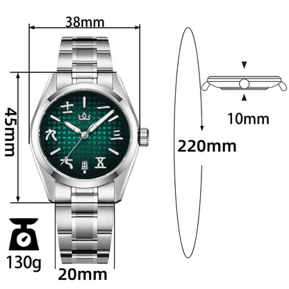 🔥SALDI D'AUTUNNO 🔥 Orologio automatico AddiesKIN K011 da 38 mm con quadrante a motivo "lingotto" e movimento 9015