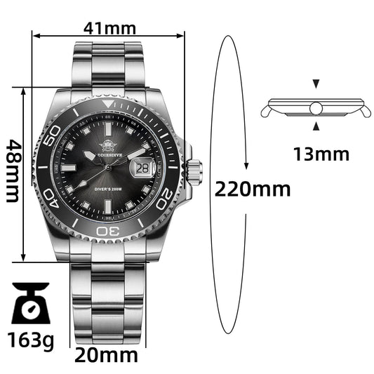 ADDIESDIVE 41 mm Orologio Subacqueo al Quarzo da AD2089
