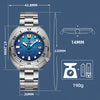 ADDIESDIVE Orologio subacqueo con quadrante 3D con tartaruga di mare profondo （AD2045）