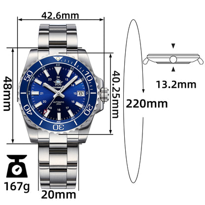 ★Saldi Anniversario★Orologio subacqueo automatico da uomo ADDIESDIVE con vetro zaffiro sintetico AD2504