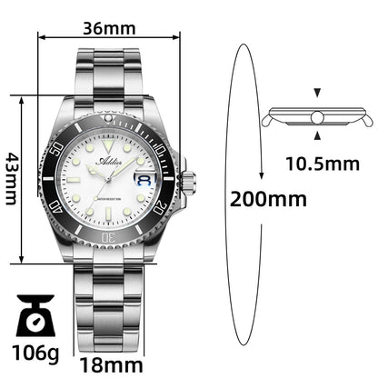 Addies Orologio al quarzo Luxury in acciaio inossidabile AW25902