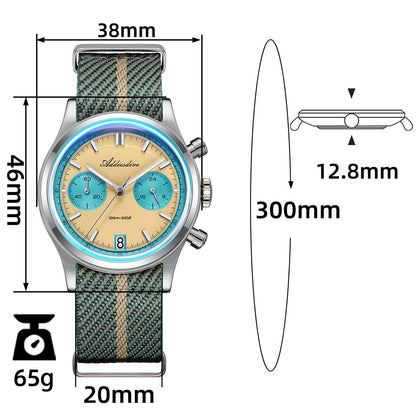 ★Saldi Anniversario★ADDIESDIVE 38mm Orologio cronografo VK64 AD2095