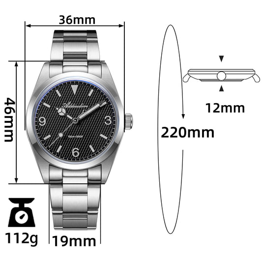 ★Saldi Anniversario★Orologio subacqueo ADDIESDIVE Explore da 36 mm, orologio al quarzo VH31 AD2096