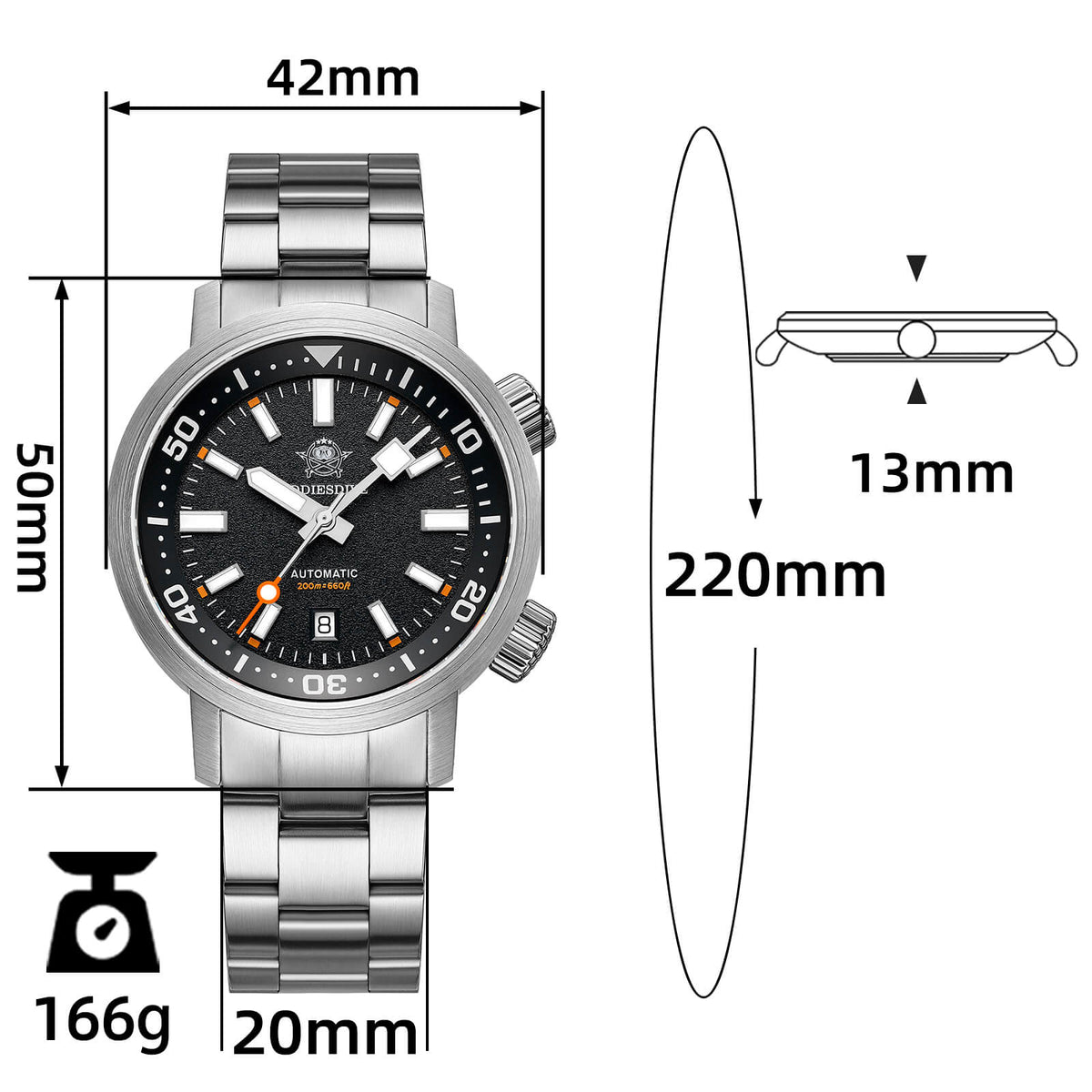 🔥SALDI D'AUTUNNO 🔥Orologio subacqueo automatico Addiesdive con lunetta girevole AD2541