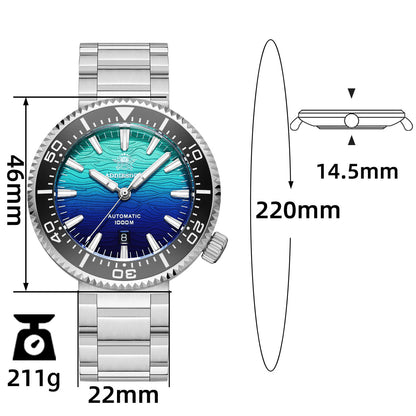 ★Saldi Anniversario★Orologio subacqueo Addiesdive da 46 mm in stile hockey, movimento automatico giapponese AD2526