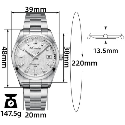 ADDIESDIVE 39mm Orologio Automatico NH35 con Quadrante 3D Bark Texture da AD2075