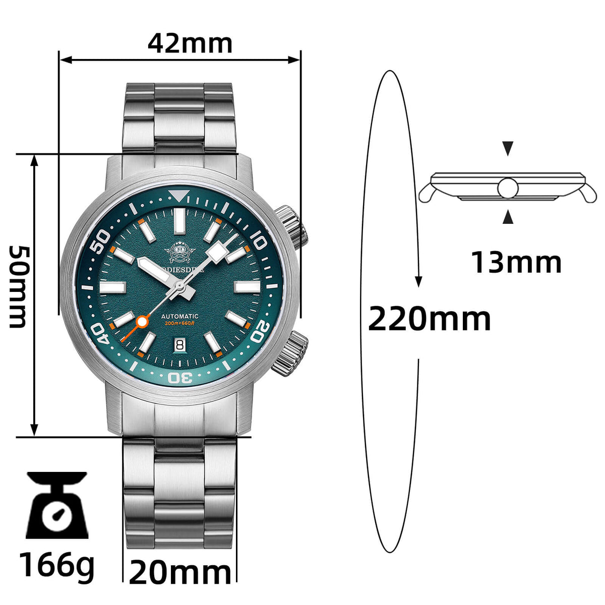 🔥SALDI D'AUTUNNO 🔥Orologio subacqueo automatico Addiesdive con lunetta girevole AD2541