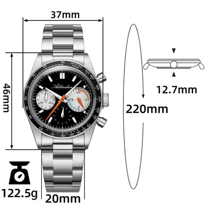 🔥SALDI D'AUTUNNO 🔥 Orologio cronografo al quarzo ADDIESDIVE 37 mm VK63 da corsa AD2539