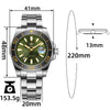 Orologio al quarzo vintage ADDIESDIVE da 41 mm, subacquei, AD2510