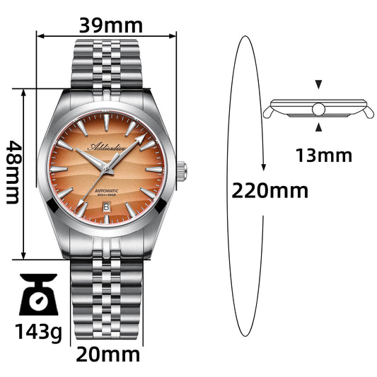 Addiesdive Orologio Automatico 39mm “Desert Mirage” AD2540