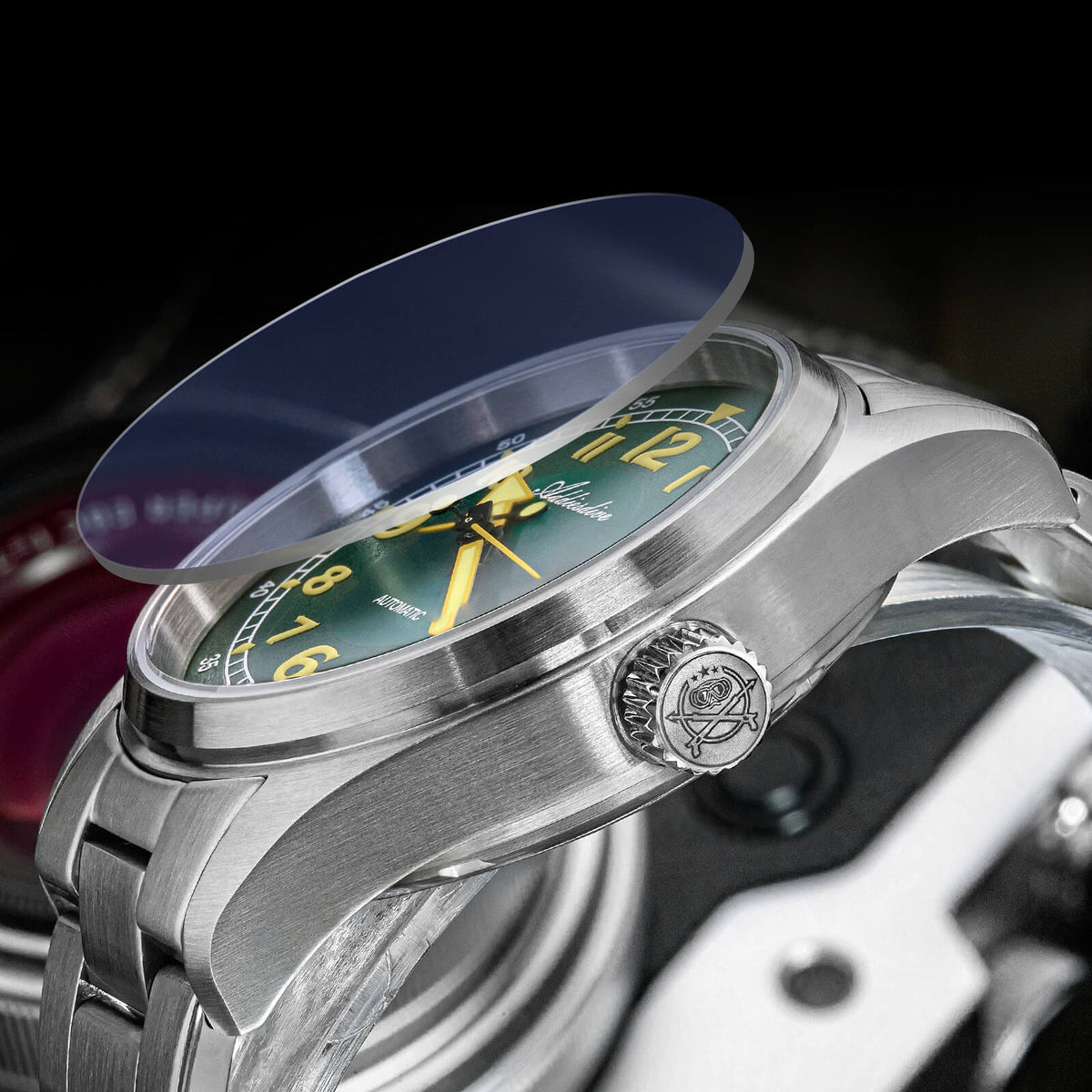 ★Xmas Special Offers★ADDIESDIVE 39mm Explore Orologio Meccanico Retrò da Uomo AD2055