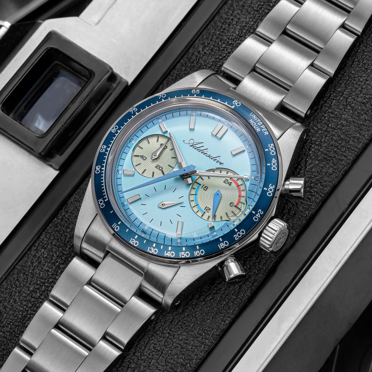 🔥SALDI D'AUTUNNO 🔥 Orologio cronografo al quarzo ADDIESDIVE 37 mm VK63 da corsa AD2539