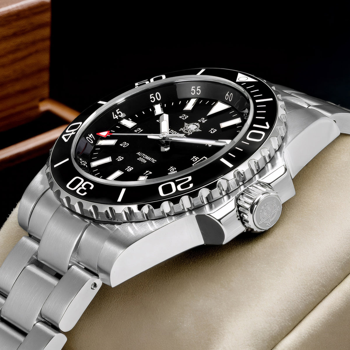 ★Saldi Anniversario★Orologio subacqueo automatico da uomo ADDIESDIVE con vetro zaffiro sintetico AD2504