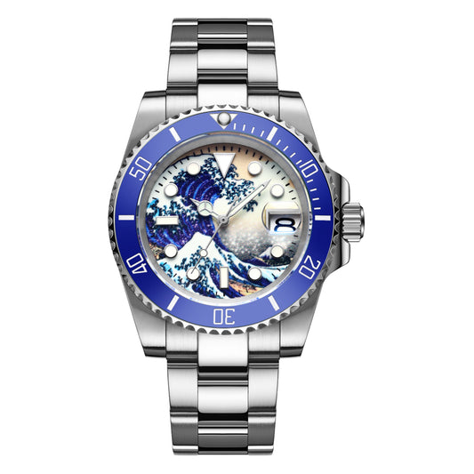 ADDIESDIVE Orologio Subacqueo Great Wave Sub (H3AC-Surf) blu