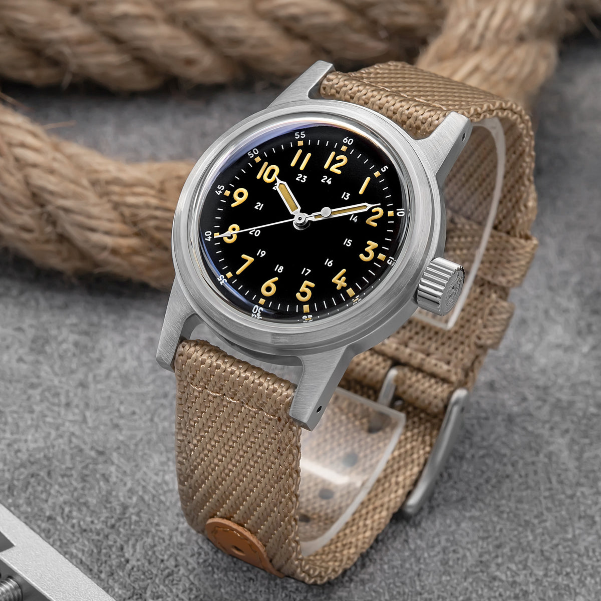 ★Magazzino Italia★ADDIESDIVE Orologio meccanico vintage 36mm AD2076