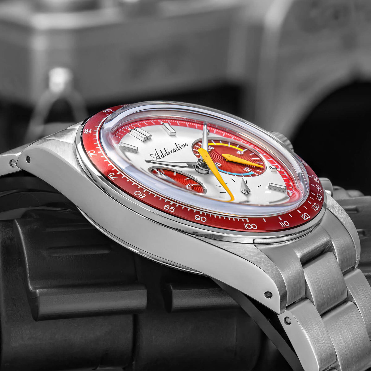 🔥SALDI D'AUTUNNO 🔥 Orologio cronografo al quarzo ADDIESDIVE 37 mm VK63 da corsa AD2539