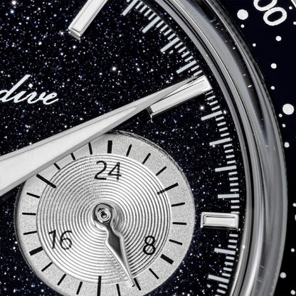 Orologio cronografo ADDIESDIVE 40mm con quadrante in pietra stellaria blu (Blue Goldstone) e movimento VK64 AD2558