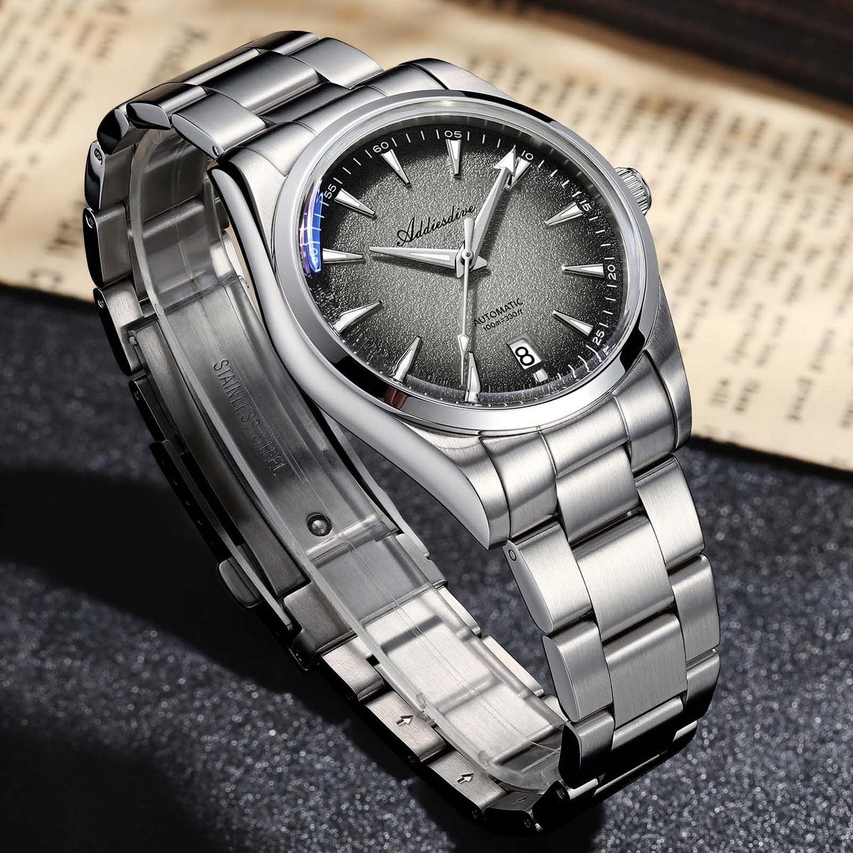 ★Magazzino Italia★ADDIESDIVE AD2527 Orologio Uomo Lusso | Impermeabile 100M, Automatico Giapponese