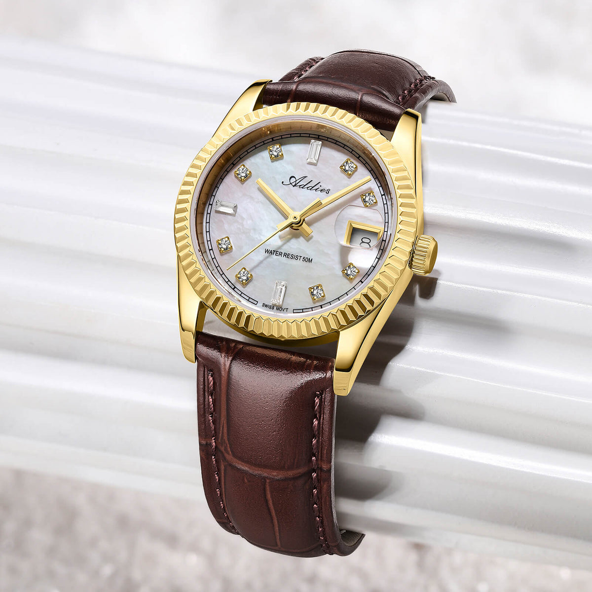 ★Nuovi Arrivi★Orologio da donna Addies da 28 mm con movimento al quarzo di lusso, modello AW25905