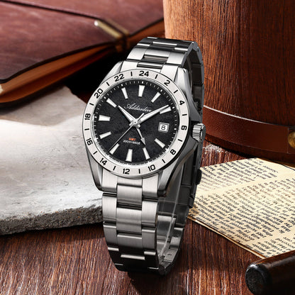 🔥SALDI D'AUTUNNO 🔥 ADDIESDIVE Orologio GMT al quarzo da 38 mm con movimento RONDA 515 (AD2548)