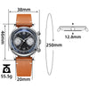 ADDIESDIVE Panda BB Cronografo Retro Orologio da uomo 38mm Orologio al Quarzo, AD2037