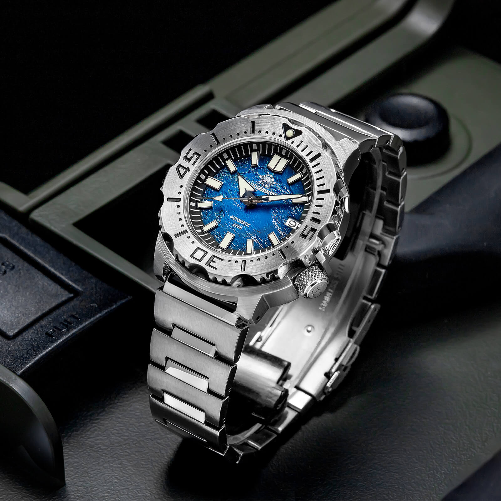 ★Speciali settimanali★ADDIESDIVE Orologio Subacqueo OceanMonster AD2047