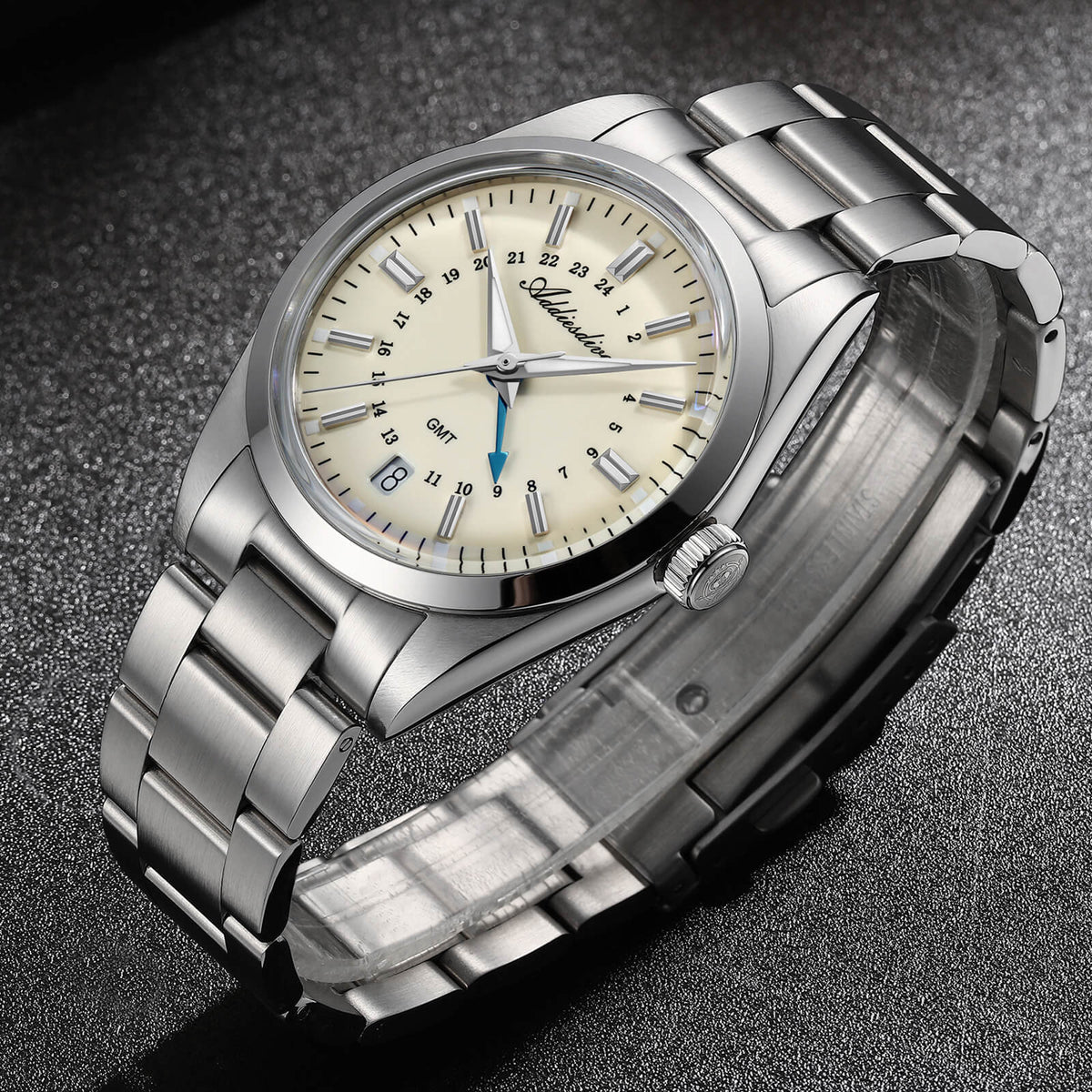 ★Saldi Anniversario★ADDIESDIVE Orologio al Quarzo GMT Elegance Collection AD2065