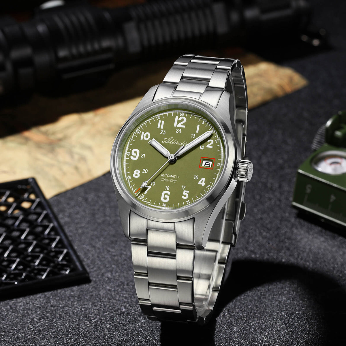🔥SALDI D'AUTUNNO 🔥ADDIESDIVE 39mm Orologio Explore NH35 Automatico AD2070