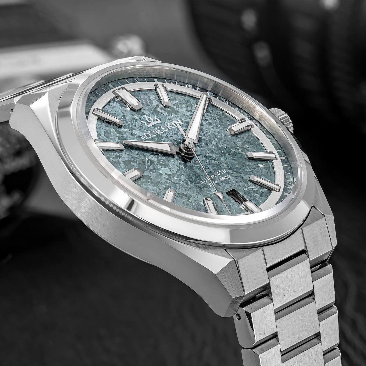 🔥SALDI D'AUTUNNO 🔥AddiesKIN Orologio Automatico di Lusso K006 – 40mm, Quadrante in Titanio Cristallizzato, Movimento Miyota 9015
