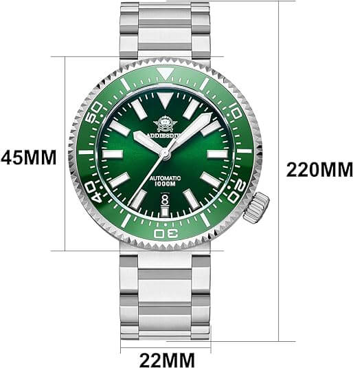 ★Magazzino italiano★ADDIESDIVE Diver 1000M Orologio subacqueo professionale 45MM (MY-H6)