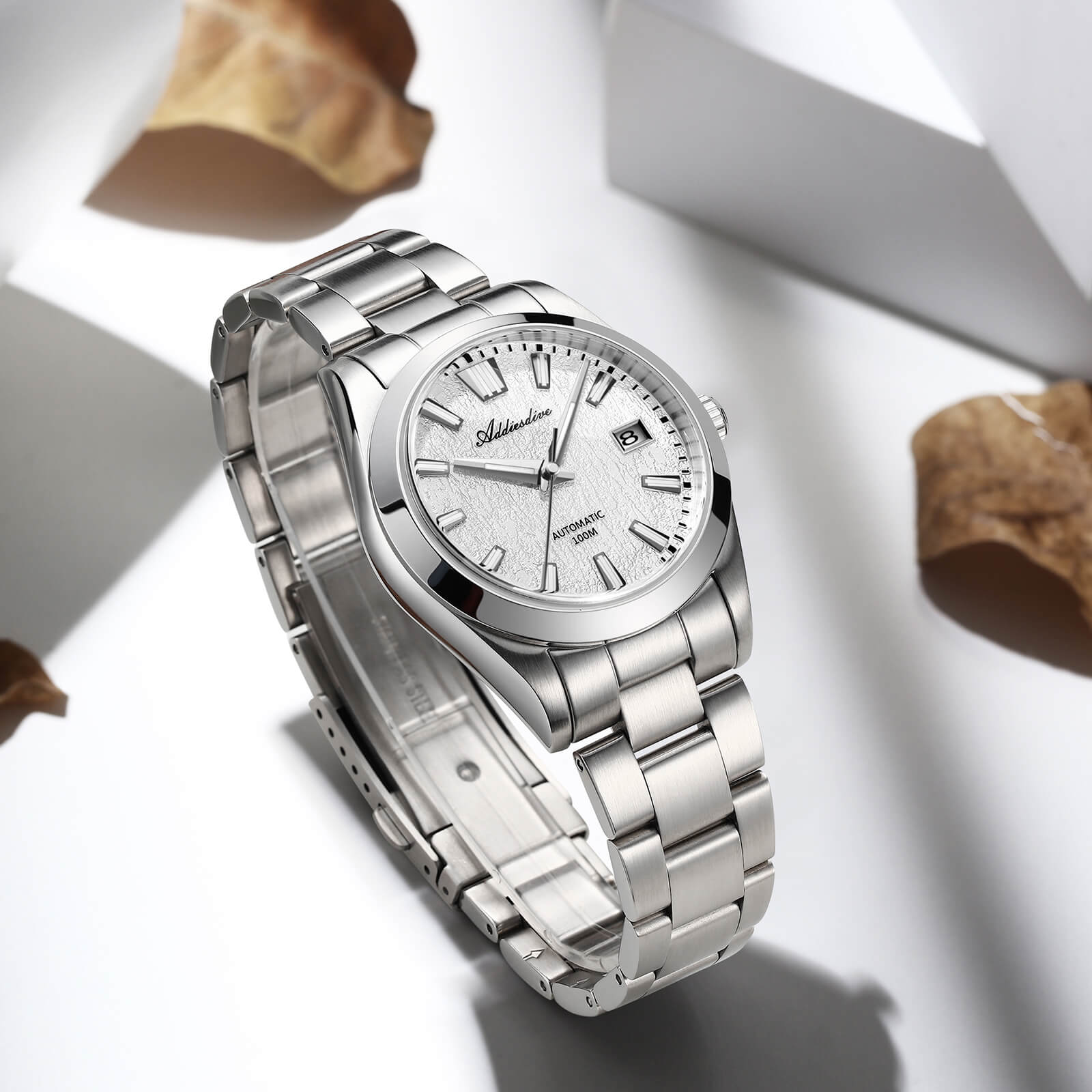 ADDIESDIVE 39mm Orologio Automatico NH35 con Quadrante 3D Bark Texture da AD2075