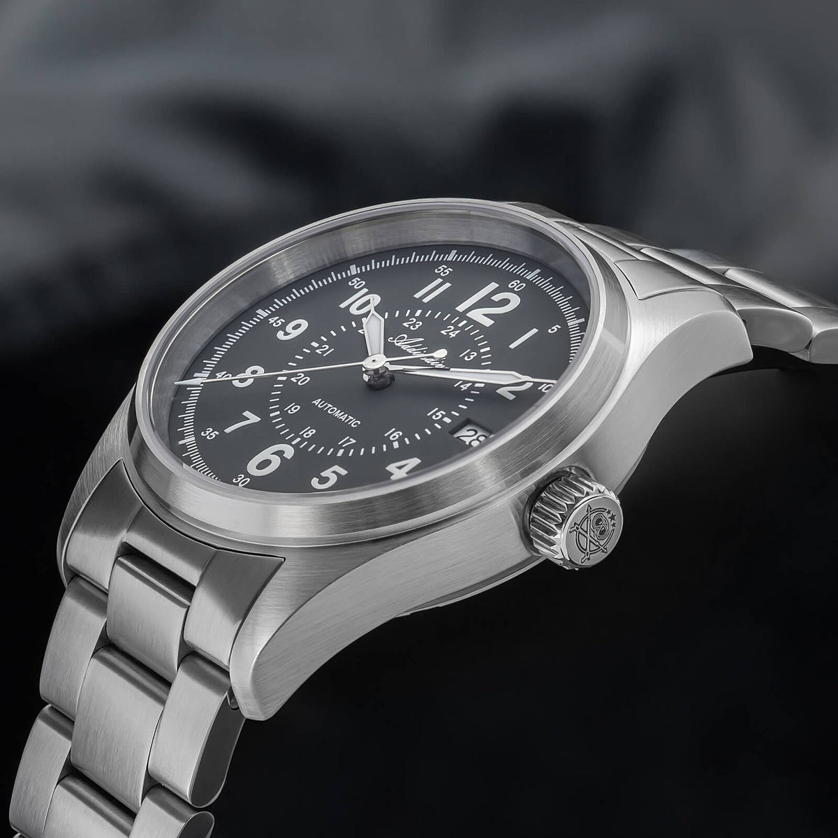 ADDIESDIVE Orologio automatico in cristallo di zaffiro da 39 mm Orologio da campo AD2074