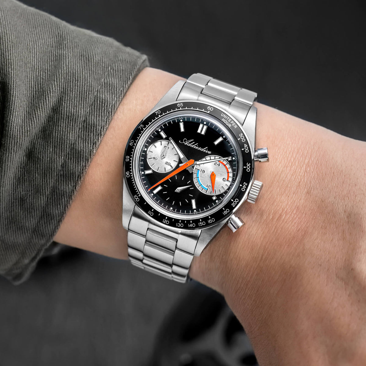 🔥SALDI D'AUTUNNO 🔥 Orologio cronografo al quarzo ADDIESDIVE 37 mm VK63 da corsa AD2539