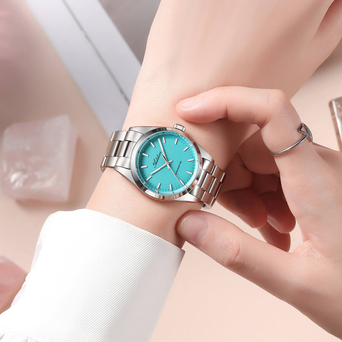 Orologio da donna di lusso Addies, al quarzo, in acciaio inossidabile, 31 mm – AW25903