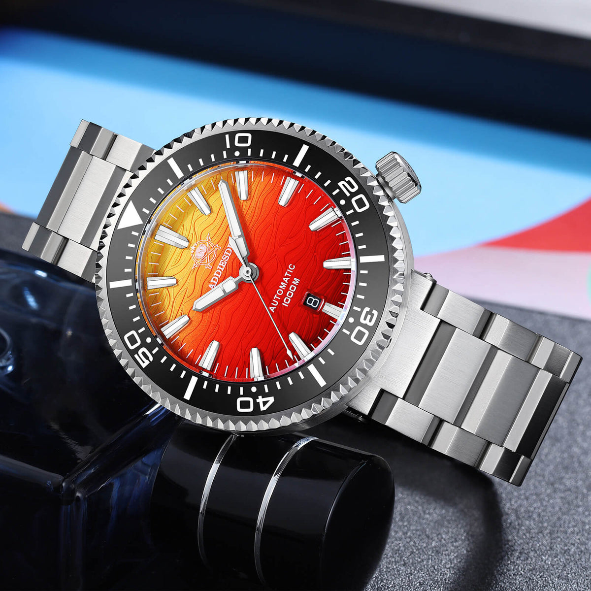 ★Saldi Anniversario★Orologio subacqueo Addiesdive da 46 mm in stile hockey, movimento automatico giapponese AD2526