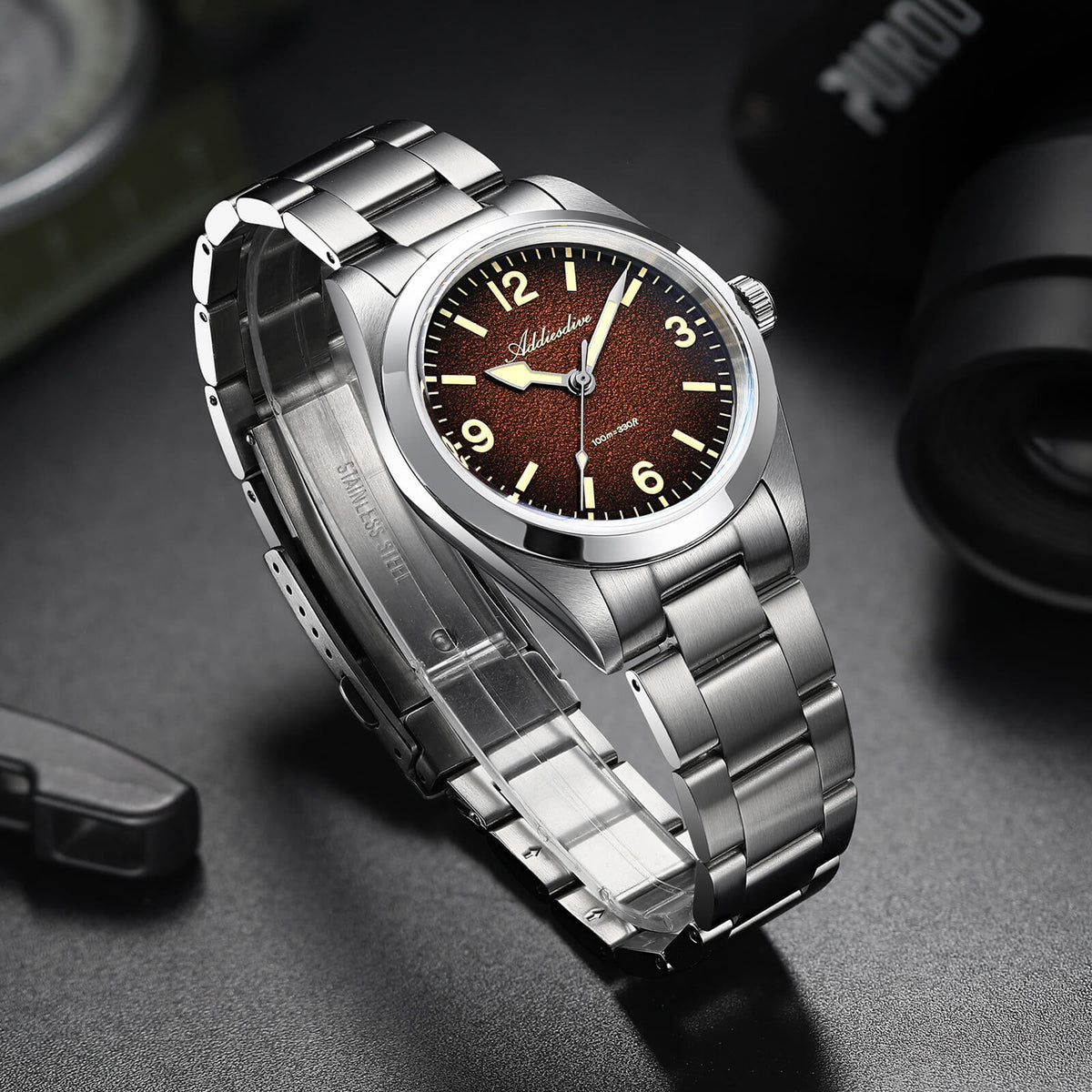 ADDIESDIVE Orologio al Quarzo Vintage 36mm C3 – Mod. AD2544
