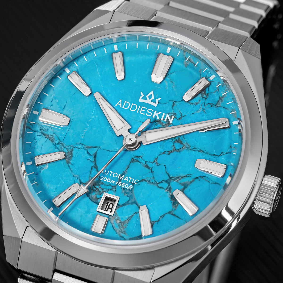 🔥SALDI D'AUTUNNO 🔥 Orologio automatico di lusso AddiesKIN K010 da 40 mm con quadrante in pietra naturale e movimento Miyota 9015
