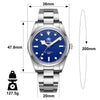 ADDIESDIVE Orologio da Pilota Automatico 38 mm per uomo e donna resistente all'acqua 100 metri (AD2113)