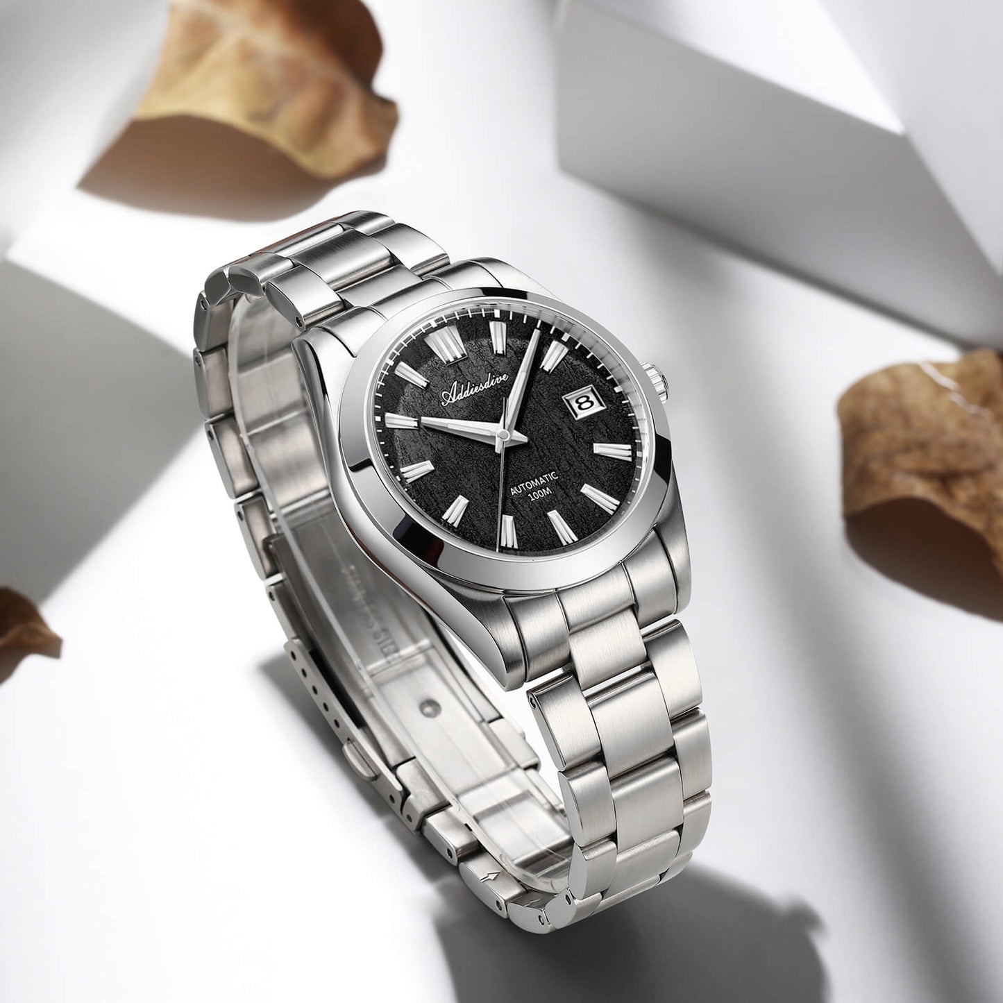 ADDIESDIVE 39mm Orologio Automatico NH35 con Quadrante 3D Bark Texture da AD2075