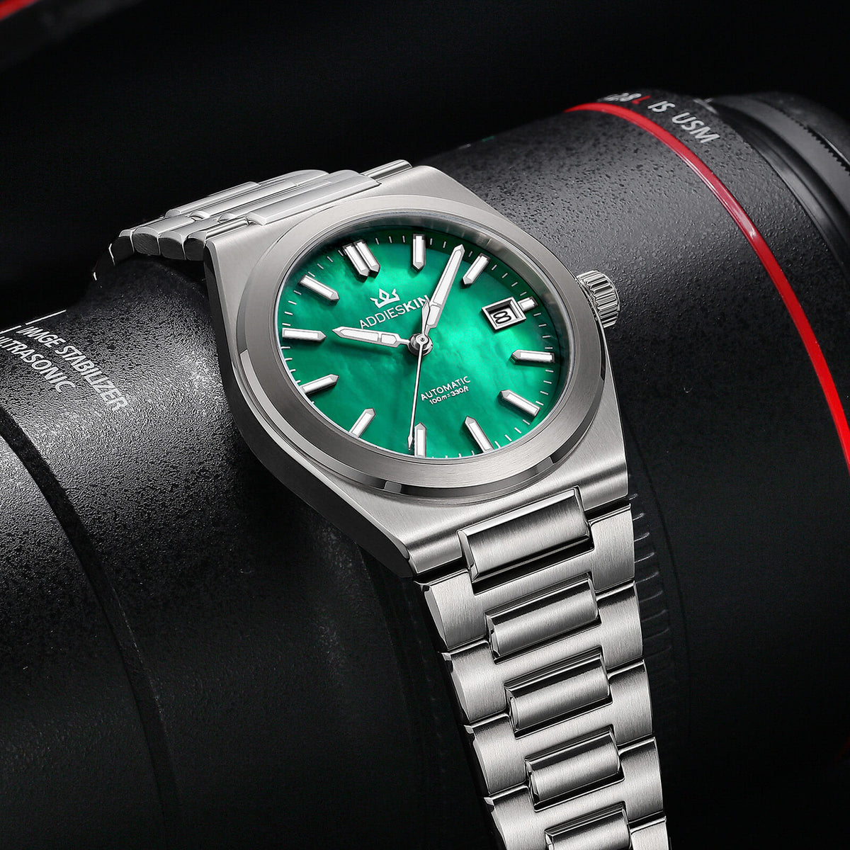 Orologio da uomo AddiesKIN K008 con quadrante in madreperla da 39 mm e movimento Miyota 9015.