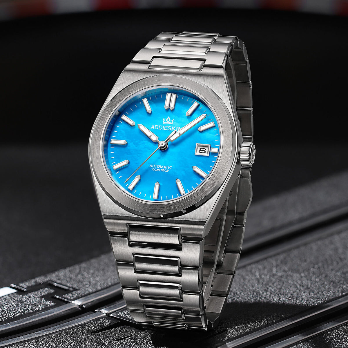 Orologio da uomo AddiesKIN K008 con quadrante in madreperla da 39 mm e movimento Miyota 9015.