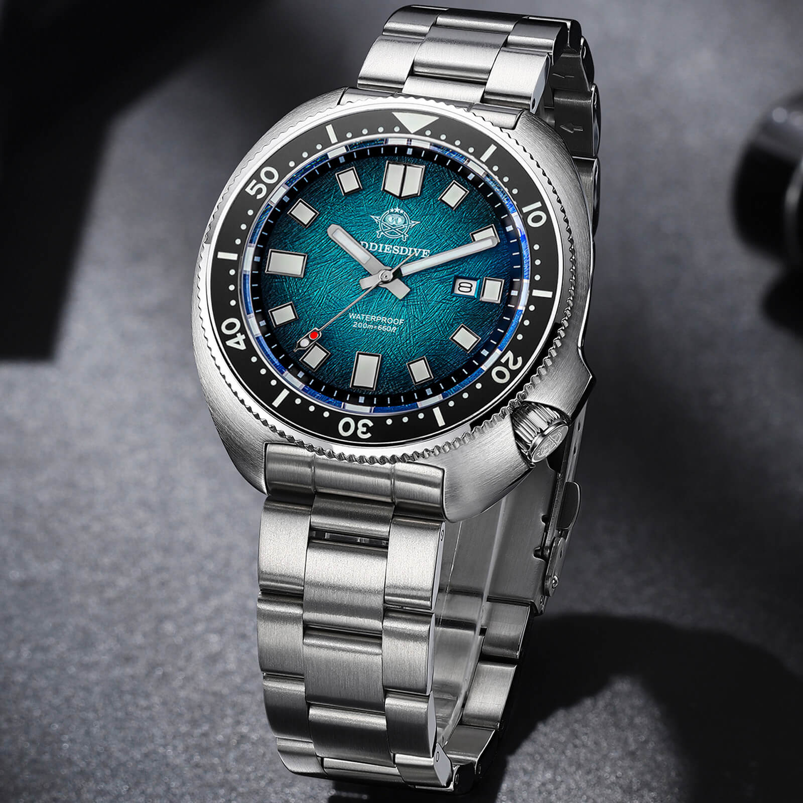 ★Saldi Anniversario★Addiesdive Turtle Orologio subacqueo al quarzo da uomo con cristallo di zaffiro AD2511